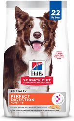 Hill's Science Diet Adult Perfect Digestion Salmon, Brown Rice & Whole Oats Recipe Dry Dog Food, 22-lb bag