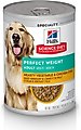 Hill's Science Diet Adult Perfect Weight Management Hearty Vegetable & Chicken Stew Wet Dog Food, 12.5-oz can, case...