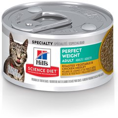 Hill's Science Diet Adult Perfect Weight Roasted Vegetable & Chicken Medley Canned Cat Food, 2.9-oz, case of 24