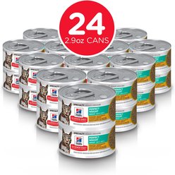 Hill's Science Diet Adult Perfect Weight Management Roasted Vegetable & Chicken Medley Wet Cat Food, 2.9-oz can, case of 24 slide 2 of 9