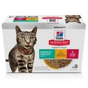 Hill's Science Diet Adult Perfect Weight Vegetable & Chicken & Liver & Chicken Variety Pack Canned Cat Food, 2.9-oz can, 12 case