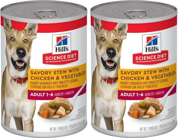 Hill's Science Diet Adult Savory Stew with Chicken & Vegetables Wet Dog Food