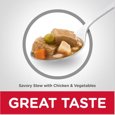 Show full view: Hill's Science Diet Adult Savory Stew with Chicken & Vegetables Canned Dog Food, 12.8-oz can, bundle of 24 slide 7 of 13