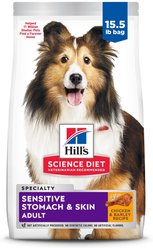 Hill's Science Diet Adult Sensitive Stomach & Sensitive Skin Chicken Recipe Dry Dog Food, 15.5-lb bag