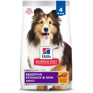 Hill's Science Diet Adult Sensitive Stomach & Sensitive Skin Chicken Recipe Dry Dog Food, 4-lb bag