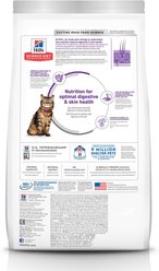 Hill's Science Diet Adult Sensitive Stomach & Sensitive Skin Chicken & Rice Recipe Dry Cat Food, 15.5-lb bag slide 2 of 9