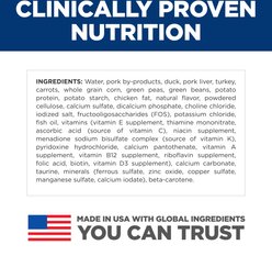 Hill's Science Diet Adult Sensitive Stomach & Sensitive Skin Duck & Vegetable Entree Grain-Free Pate Wet Cat Food, 2.9-oz can, 24 count slide 2 of 9