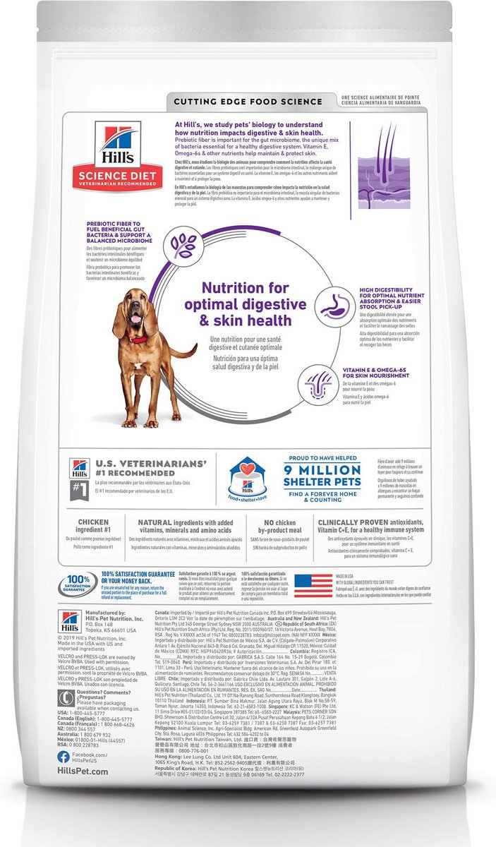 Hill's Science Diet Adult Sensitive Stomach & Skin Large Breed Chicken & Barley Recipe Dry Dog Food
