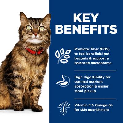 Show full view: Hill's Science Diet Adult Sensitive Stomach & Sensitive Skin Salmon & Vegetable Entree Minced Wet Cat Food, 2.9-oz can, 24 count slide 6 of 12