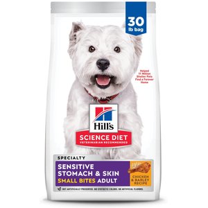Hill's Science Diet Adult Sensitive Stomach & Sensitive Skin Small Bites Dry Dog Food, Chicken Recipe, 30-lb bag
