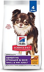 Hill's Science Diet Adult Sensitive Stomach & Sensitive Skin Small Breed & Mini Breed Chicken Recipe Dry Dog Food, 4-lb bag