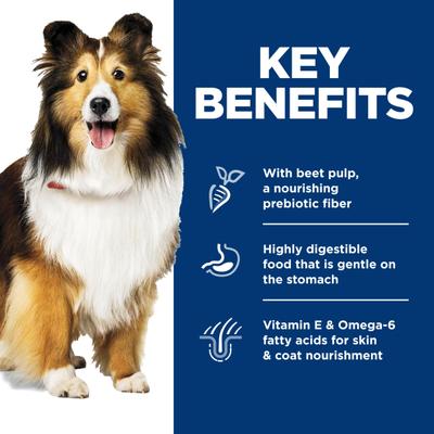 Show full view: Hill's Science Diet Adult Sensitive Stomach & Sensitive Skin Tender Chicken & Vegetable Stew Wet Dog Food, 12.5-oz can, 12 count slide 6 of 12