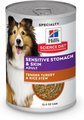 Hill's Science Diet Adult Sensitive Stomach & Sensitive Skin Tender Turkey & Rice Stew Wet Dog Food, 12.5-oz can, 1...