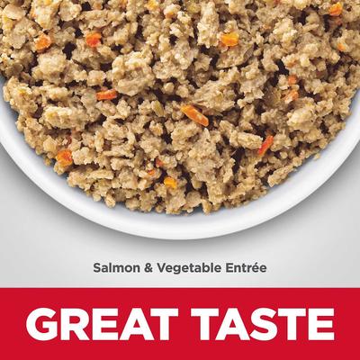 Show full view: Hill's Science Diet Adult Sensitive Stomach & Skin Chicken & Vegetable Entrée + Grain-Free Salmon & Vegetable Entree Canned Dog Food slide 8 of 9