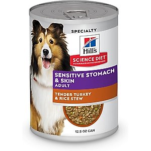 Hill's Science Diet Adult Sensitive Stomach & Sensitive Skin Tender Turkey & Rice Stew Wet Dog Food