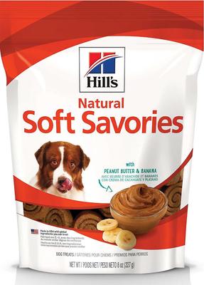 Show full view: Hill's Science Diet Adult Small Bites Chicken & Barley Recipe Dry Food + Hill's Natural Soft Savories with Peanut Butter & Banana Dog Treats slide 5 of 6