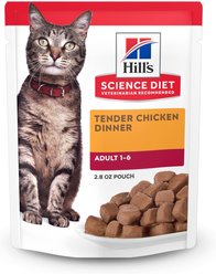 Hill's Science Diet Adult Tender Chicken Recipe Cat Food, 2.8-oz pouch, case of 24