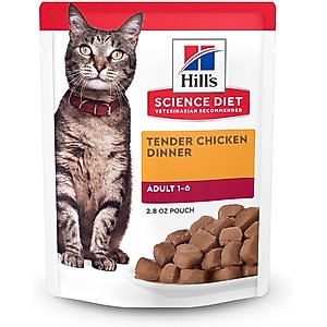 Hill's Science Diet Adult Tender Chicken Recipe Cat Food, 2.8-oz pouch, case of 24