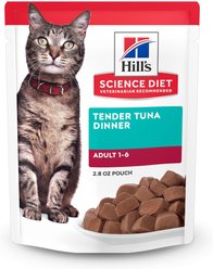 Hill's Science Diet Adult Tender Tuna Recipe Cat Food, 2.8-oz pouch, case of 24