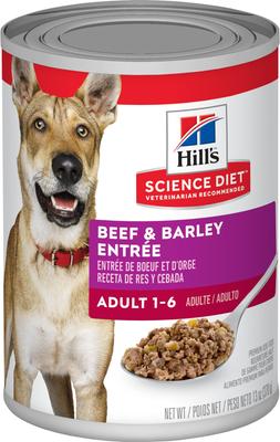 Show full view: Hill's Science Diet Beef & Barley Entree + 7+ Beef & Barley Entree Canned Dog Food slide 2 of 9