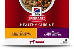 Hill's Science Diet Healthy Cuisine Variety Pack Adult Wet Dog Food, 13-oz can, case of 12