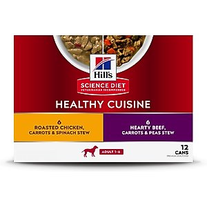 Hill's Science Diet Healthy Cuisine Variety Pack Adult Wet Dog Food, 13-oz can, case of 12