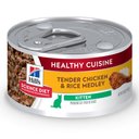 Hill's Science Diet Kitten Healthy Cuisine Tender Chicken & Rice Medley Canned Cat Food, 2.8-oz, case of 24