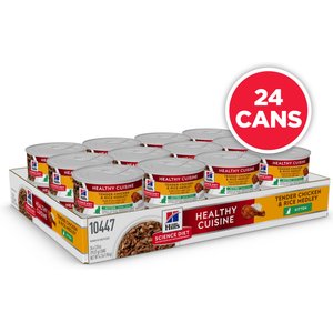 Hill's Science Diet Kitten Healthy Cuisine Tender Chicken & Rice Medley Wet Cat Food, 2.8-oz can, case of 24