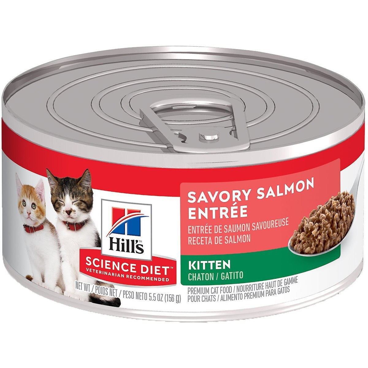 Hill's Science Diet Kitten Savory Salmon Canned Cat Food, 5.5oz, 24 ct
