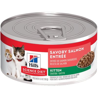 Hill's Science Diet Hill's Science Diet Kitten Savory Salmon Canned Cat Food, 5.5oz, 24 ct
