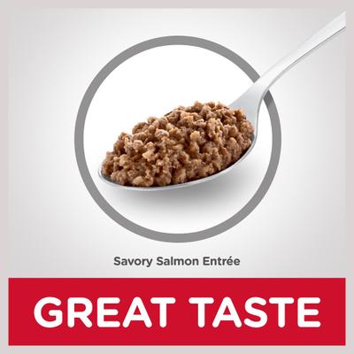 Show full view: Hill's Science Diet Kitten Savory Salmon Entree Wet Cat Food, 5.5-oz can, case of 24 slide 7 of 14