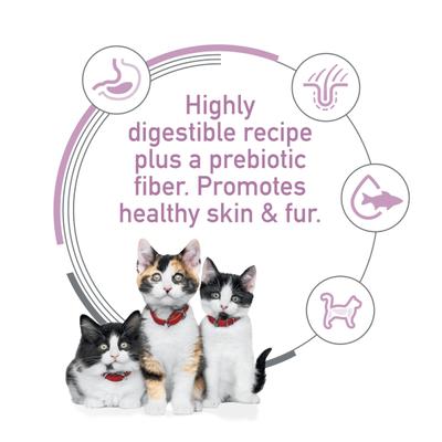 Show full view: Hill's Science Diet Kitten Sensitive Stomach & Sensitive Skin Salmon & Vegetable Stew Wet Cat Food, 2.8-oz can, 24 count slide 9 of 12