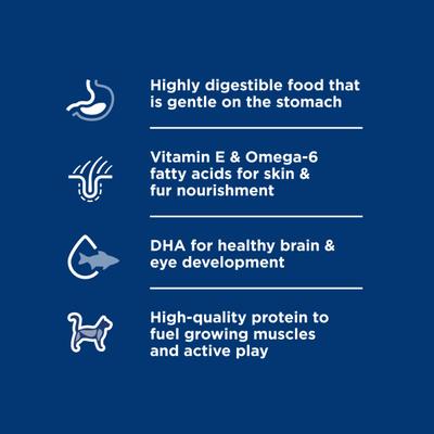 Show full view: Hill's Science Diet Kitten Sensitive Stomach & Sensitive Skin Salmon & Vegetable Stew Wet Cat Food, 2.8-oz can, 24 count slide 6 of 12