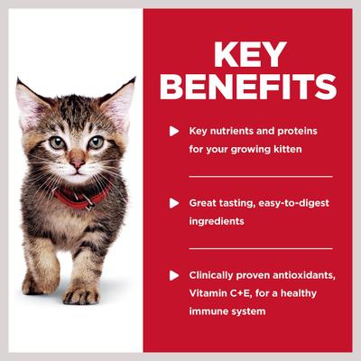 Show full view: Hill's Science Diet Kitten Tender Chicken Recipe Cat Food, 2.8-oz pouch, case of 24 slide 6 of 13