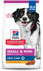 Hill's Science Diet Oral Care Small Breed & Mini Breed Chicken Recipe Adult Dry Dog Food, 12.5-lb bag