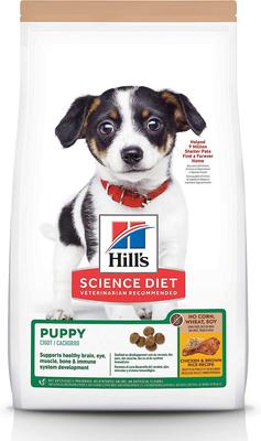 Show full view: Hill's Science Diet Puppy Chicken & Brown Rice Recipe Dry Dog Food, 12.5-lb bag + N-Bone Puppy Teething Ring Chicken Flavor Dog Treats, 6 count slide 2 of 7