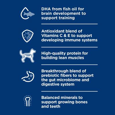 Show full view: Hill's Science Diet Puppy Chicken & Rice Stew Recipe Wet Dog Food, 12.5-oz can, case of 12 slide 6 of 13