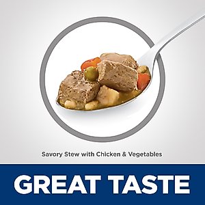 Hill's Science Diet Puppy Savory Stew with Chicken & Vegetables Wet Dog Food, 12.8-oz can, case of 12