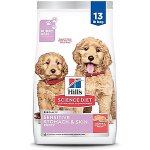 Hill's Science Diet Puppy Sensitive Stomach & Sensitive Skin Salmon & Brown Rice Recipe Dry Dog Food, 13-lb bag