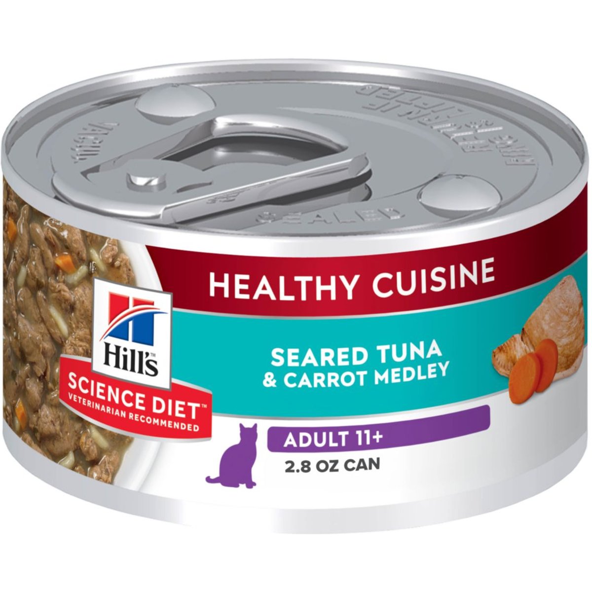 Hill's Science Diet 11+ Healthy Cuisine Tuna Cat Food, 2.8-oz, 24 ct