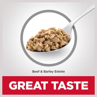 Show full view: Hill's Science Diet Senior Adult 7+ Beef & Barley Entree Wet Dog Food, 5.8-oz can, case of 24 slide 4 of 13
