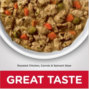 Hill's Science Diet Senior Adult 7+ Healthy Cuisine Roasted Chicken, Carrots & Spinach Stew Canned Dog Food, 12.5-oz, case of 12