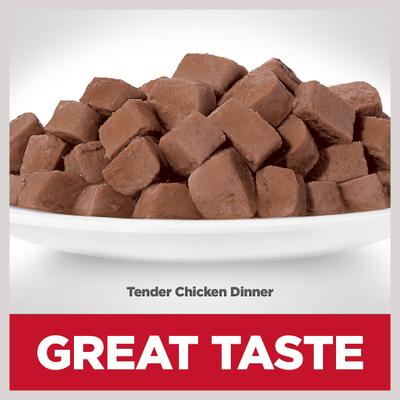 Show full view: Hill's Science Diet Senior Adult 7+ Tender Chicken Recipe Cat Food, 2.8-oz pouch, case of 24 slide 5 of 12