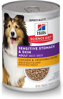 Show full view: Hill's Science Diet Sensitive Stomach & Skin Chicken & Vegetable Entrée + Tender Turkey & Rice Stew Canned Dog Food slide 2 of 9
