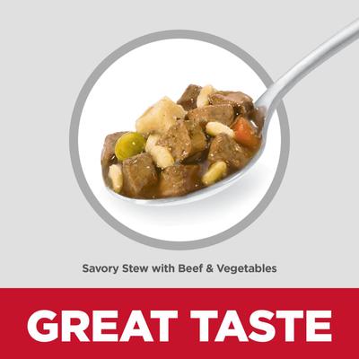 Show full view: Hill's Science Diet Small Paws Savory Chicken & Vegetable Stew + Beef & Vegetable Stew Dog Food Trays slide 5 of 10