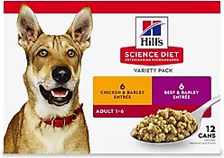 Hill's Science Diet Variety Pack Adult Wet Dog Food, 13-oz, case of 12