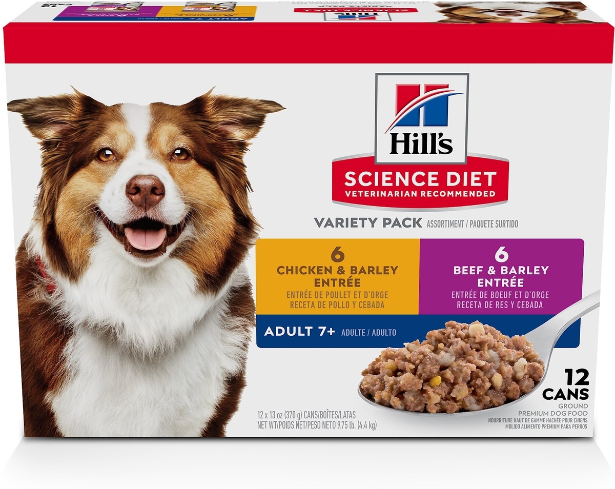 HILL'S SCIENCE DIET Variety Pack Senior 7+ Wet Dog Food, 13-oz can