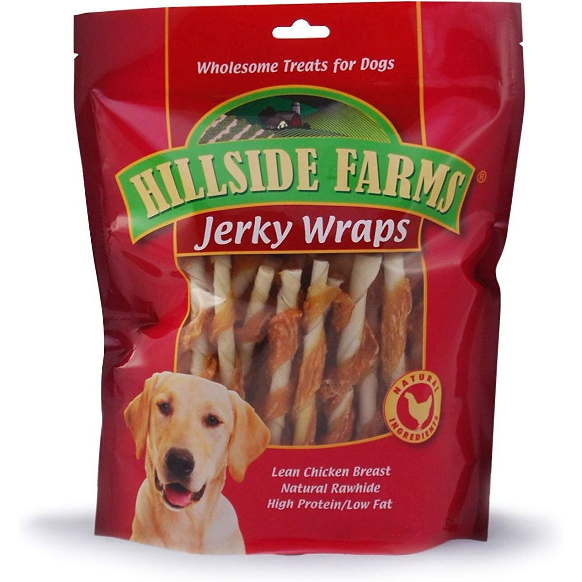 Hillside Farms Chicken & Rawhide Jerky Wraps Dog Treats, 32-oz bag