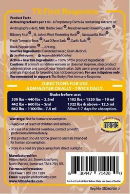 Show full view: Hilton Herbs Vitex Plus Gold Endocrine Support Liquid Horse Supplement, 1.05-pint bottle slide 4 of 4