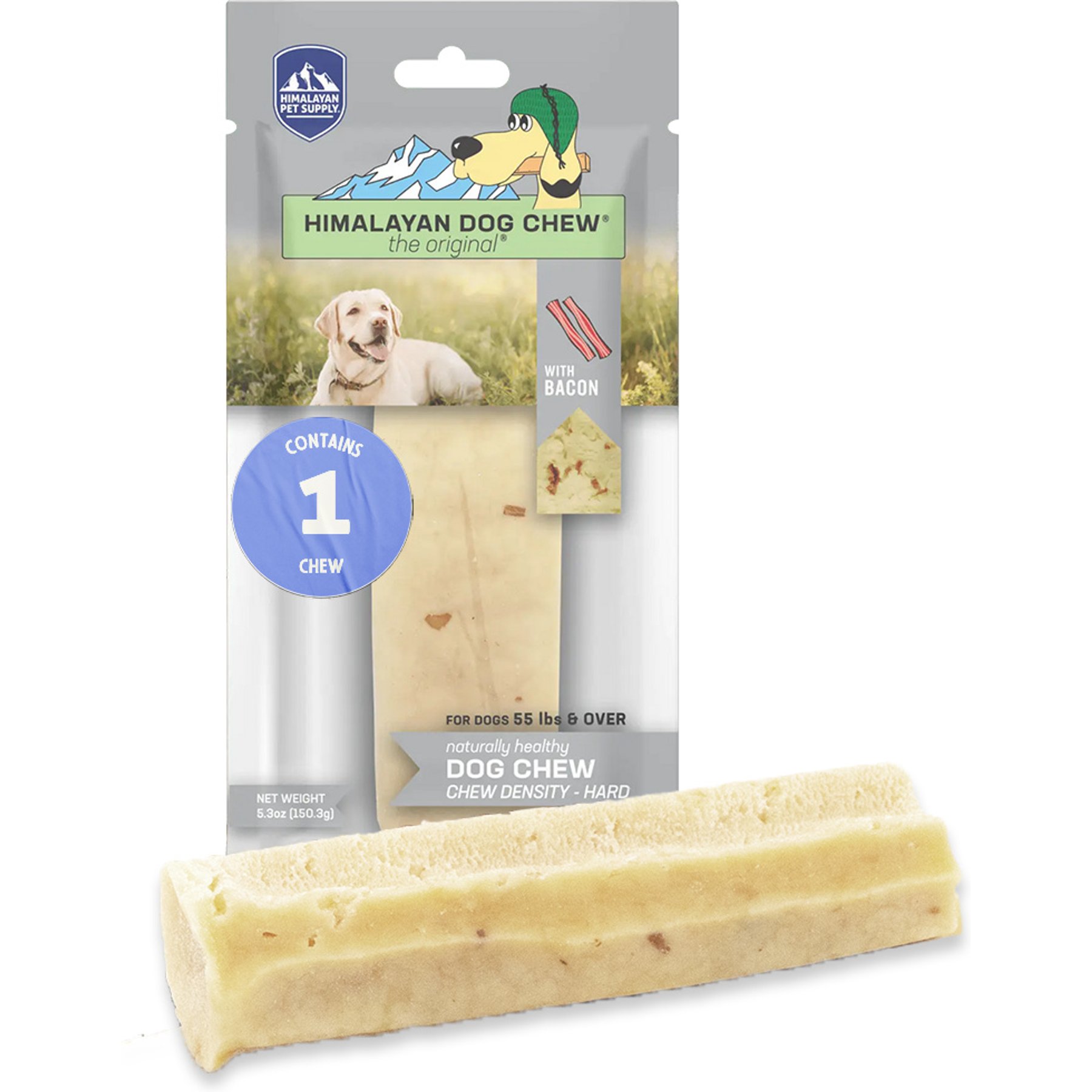 Himalayan Dog Chew Bacon Dog Treat, X-Large, 2 count bundle